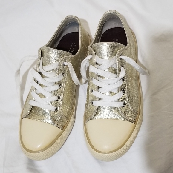 shiny gold sneakers